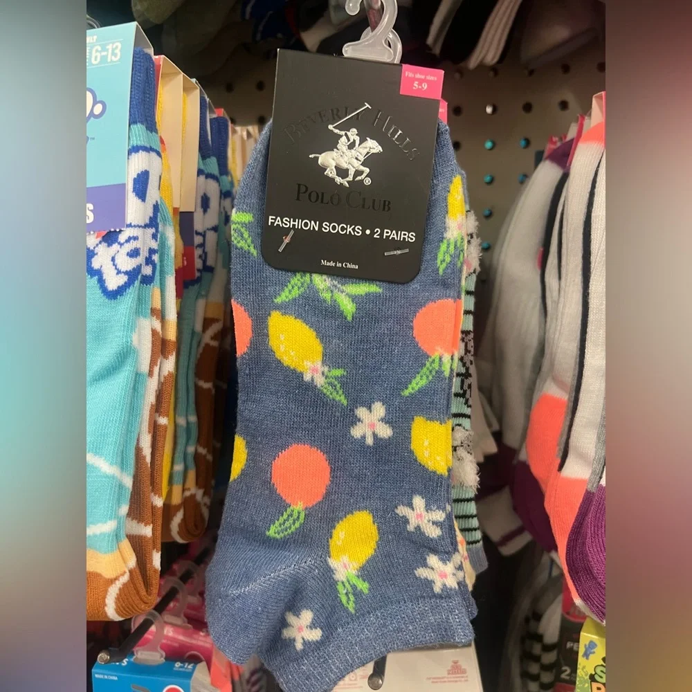 Paul Frank Unisex Black and Multicolor Monkey, Polo Club and famous brand socks. - Picture 10 of 11